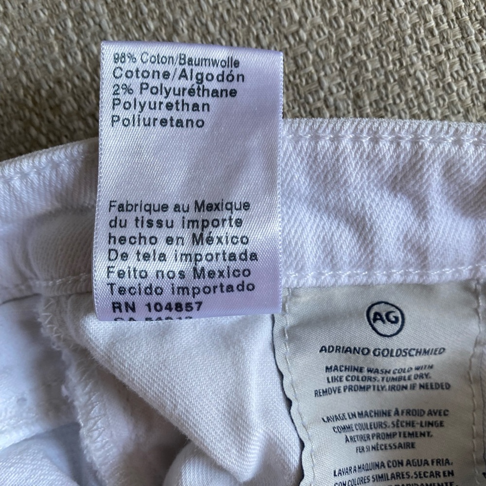 AG Adriano Goldschmied White Straight Leg Jeans - Picture 6 of 11